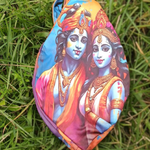 হাতে কাজ করা কৃষ্ণের জপ থলি